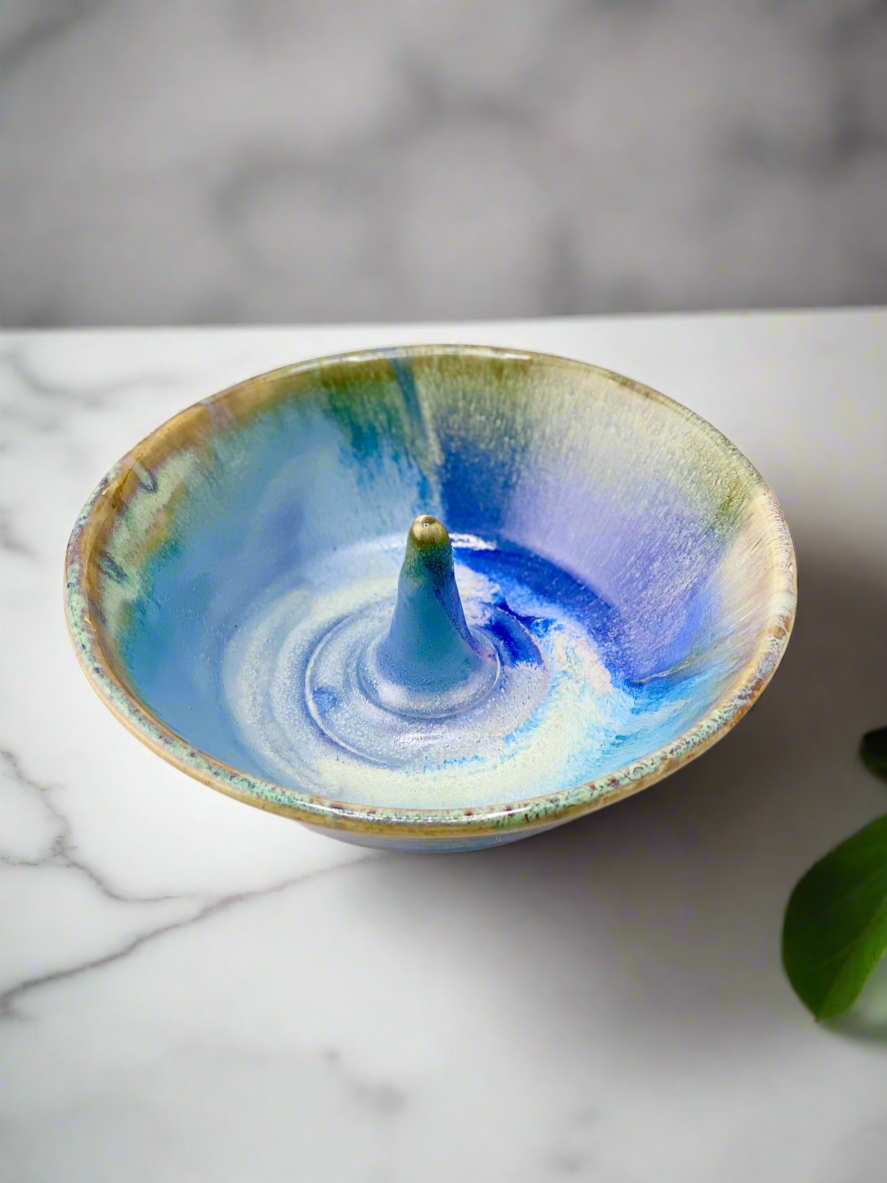 Ring Dish/Jewelry Dish, 6” w (discounted to glaze imperfection underneath, normally $35)