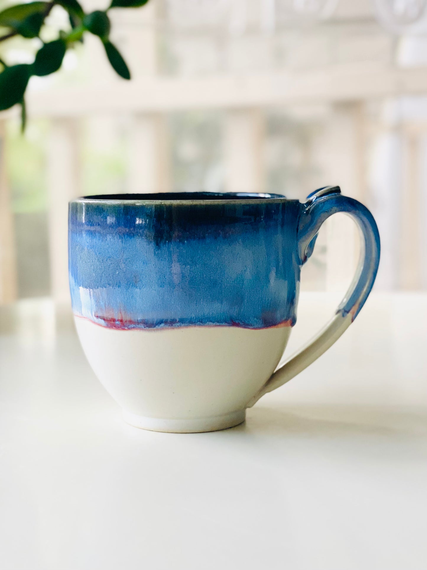 Blue and White Mug, 20oz, no.30