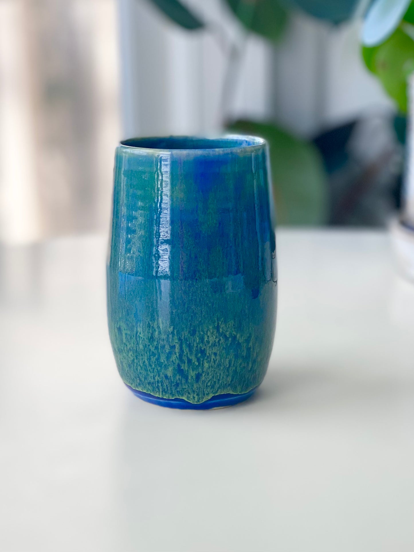 Blue and Green Tumbler, 14oz no.18