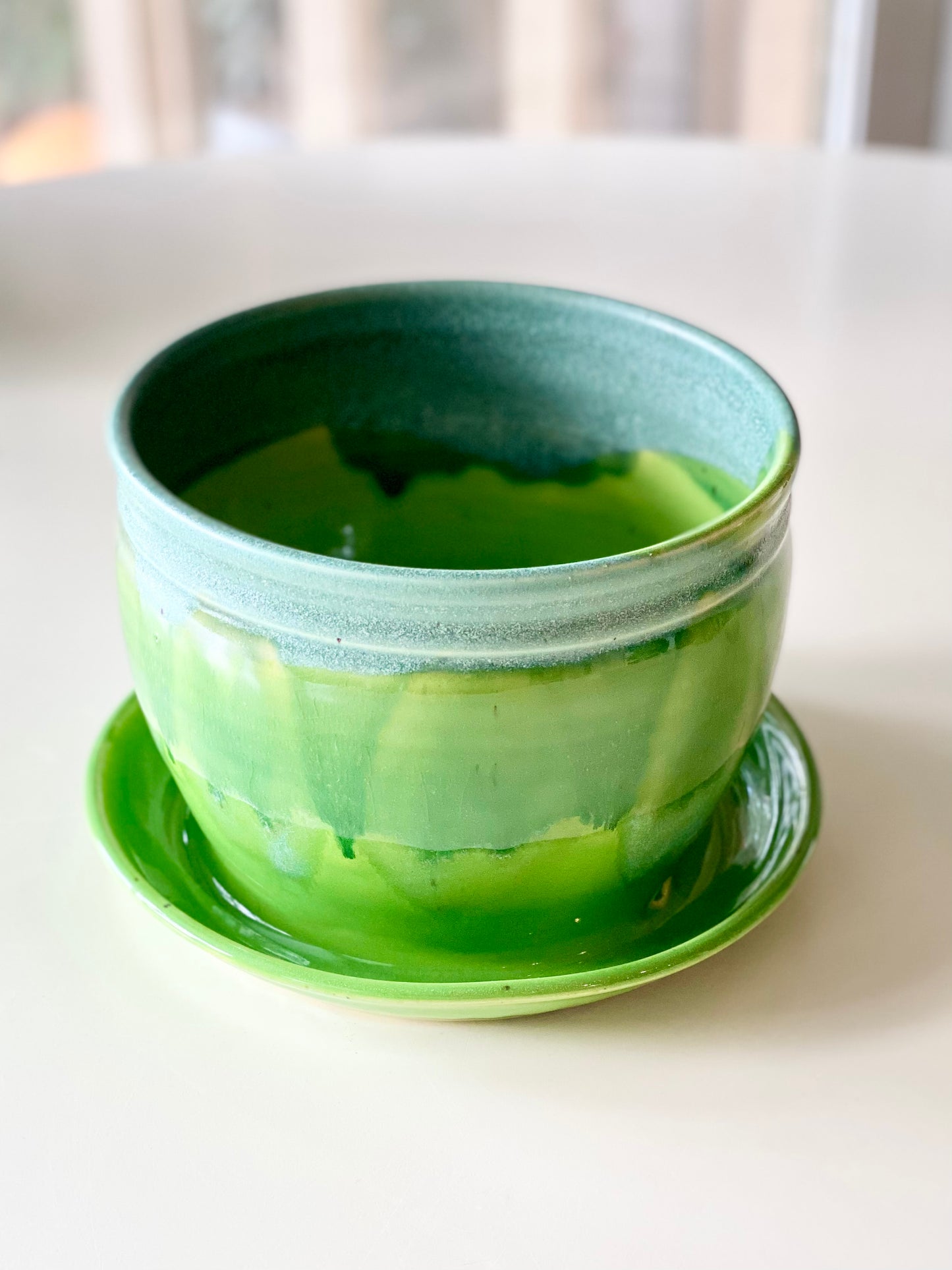 Green Opal Planter, 6”x4.5”