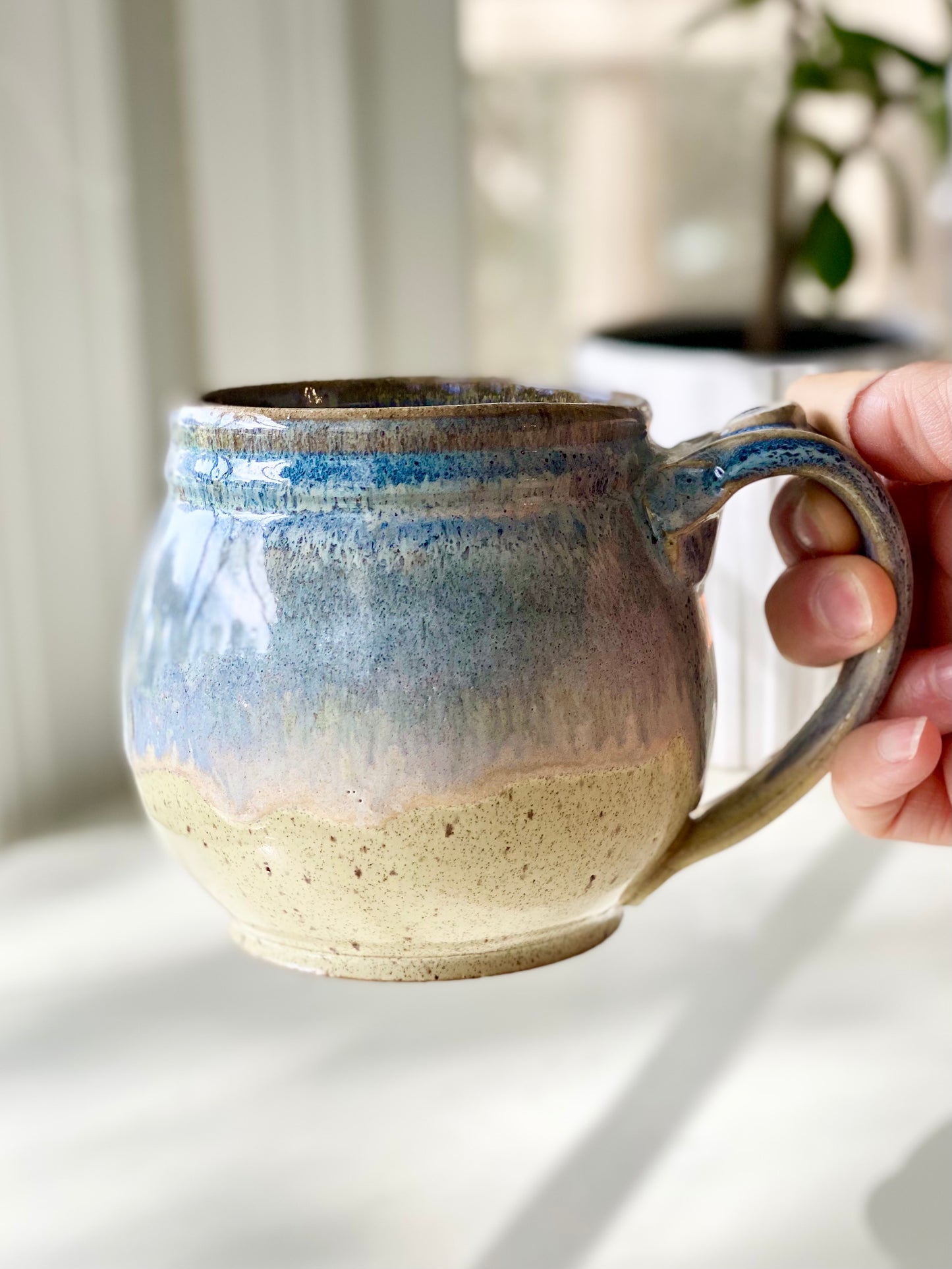 Blueberry Cream and Oatmeal Mug, 16oz, no.62