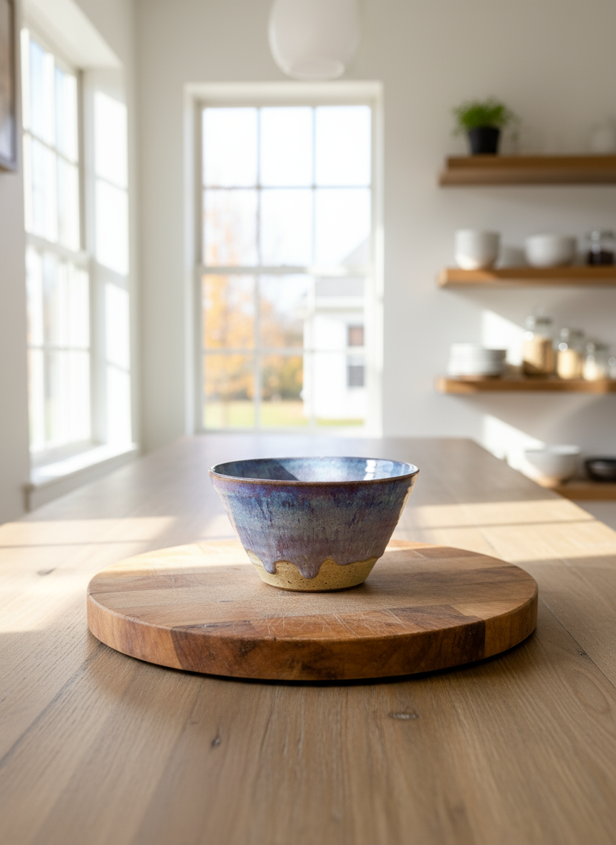 Lavender Vanilla Drip Soba / Ramen Bowl, 6.5”x 3.5”, no.67