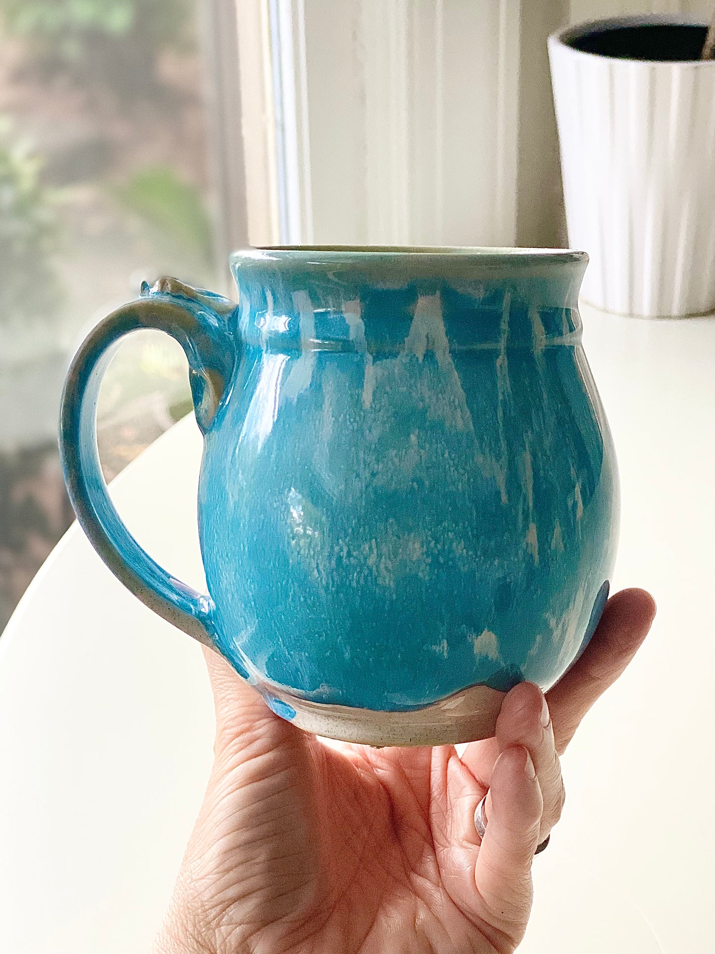 Blue and White Mug, 16oz, no.28