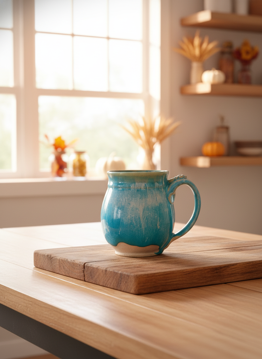 Blue and White Mug, 16oz, no.28