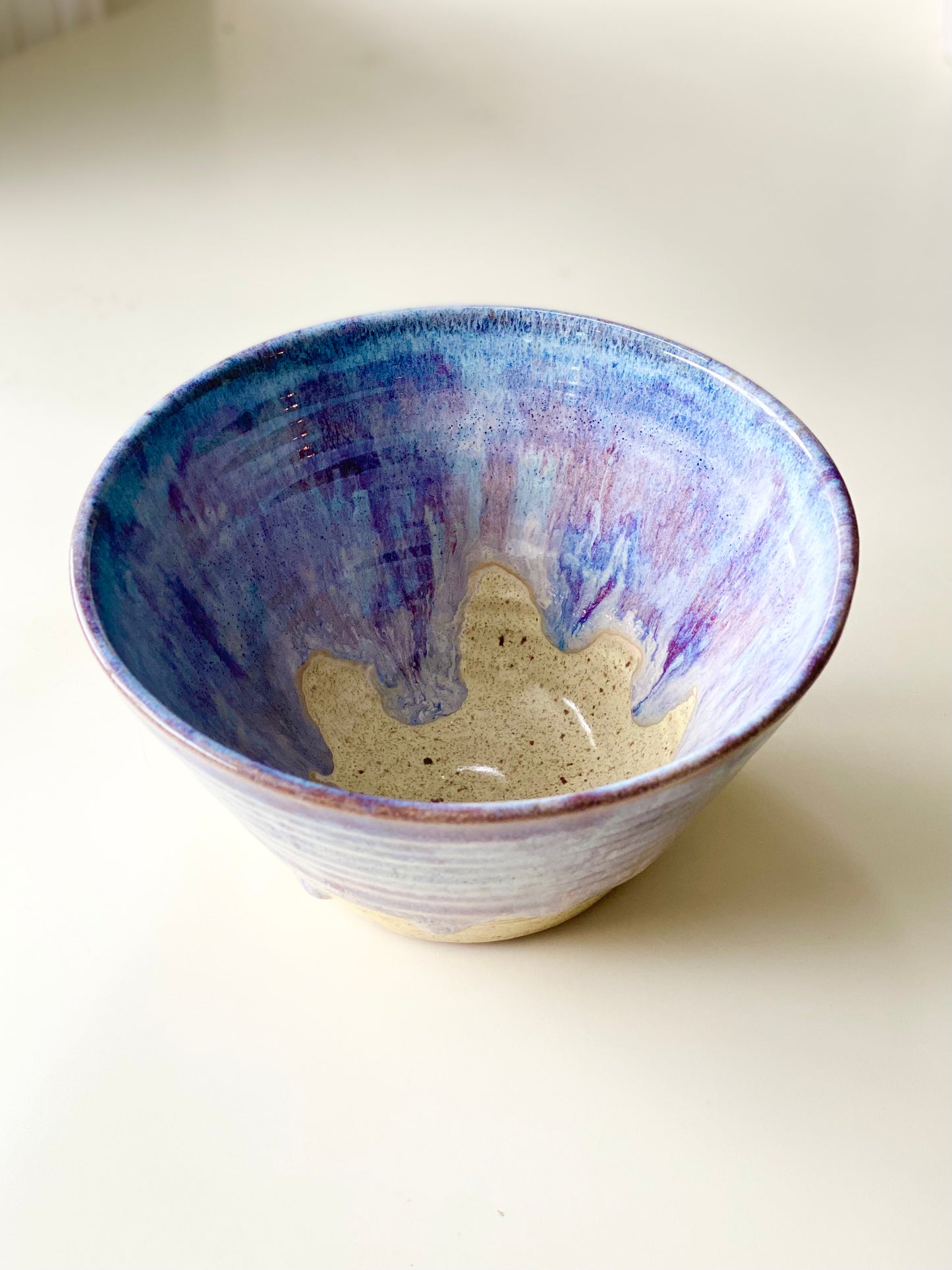 Lavender Vanilla Drip Soba / Ramen Bowl, 6.5”x 3.5”, no.67