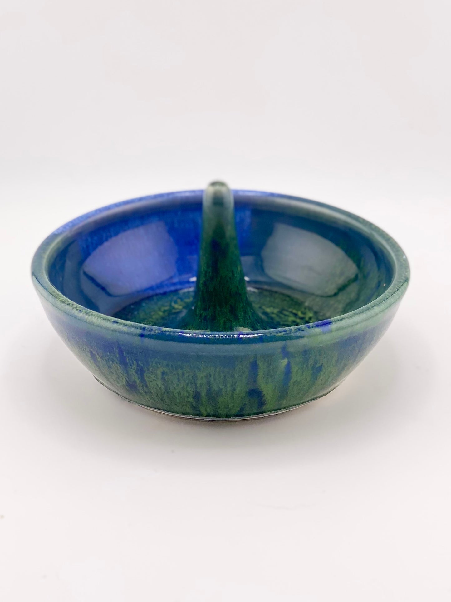 Blue and Green Ring Dish, 2.5”x4.75” no.27