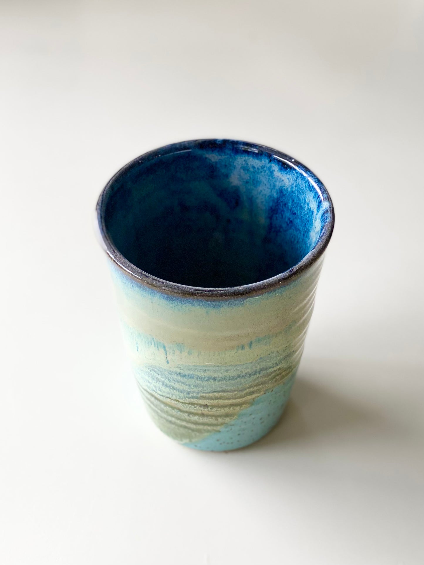 Blue Agate Tumbler, 12oz, no.69