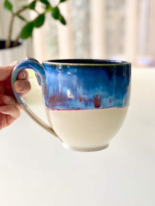 Blue and White Mug, 20oz, no.30