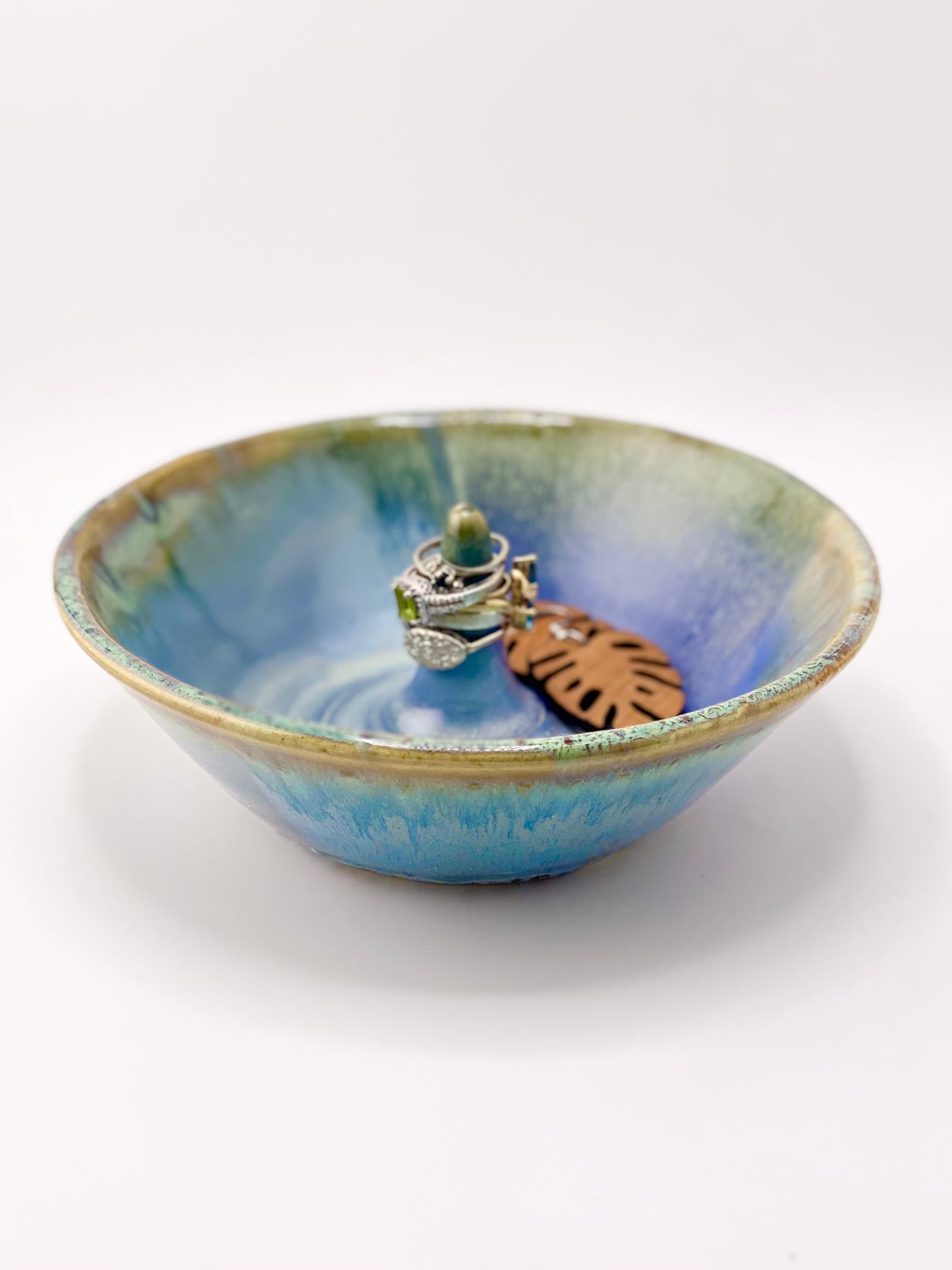 Ring Dish/Jewelry Dish, 6” w (discounted to glaze imperfection underneath, normally $35)