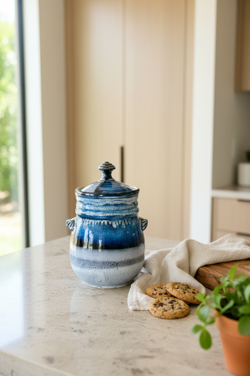 Lidded Jar, Canister, 4.5”w x 9”ht (including lid) no.39 (Copy)