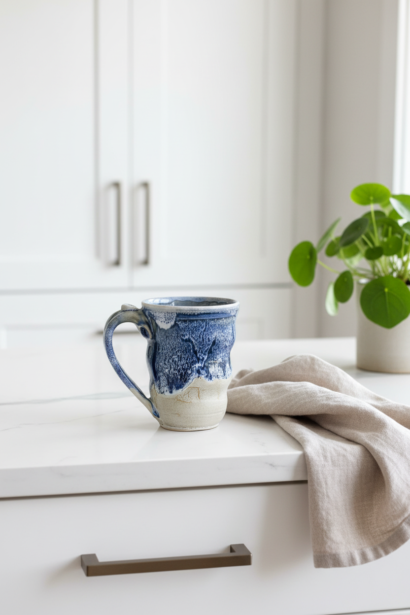 Black and White Granite Mug, 14oz no.22
