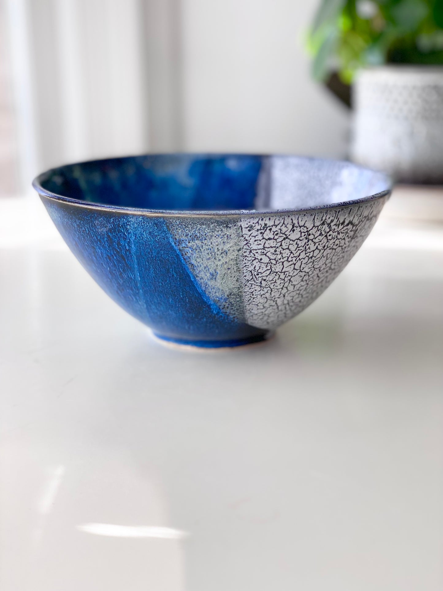 Black, White & Blue Bowl, 8”x3.75”, no.53