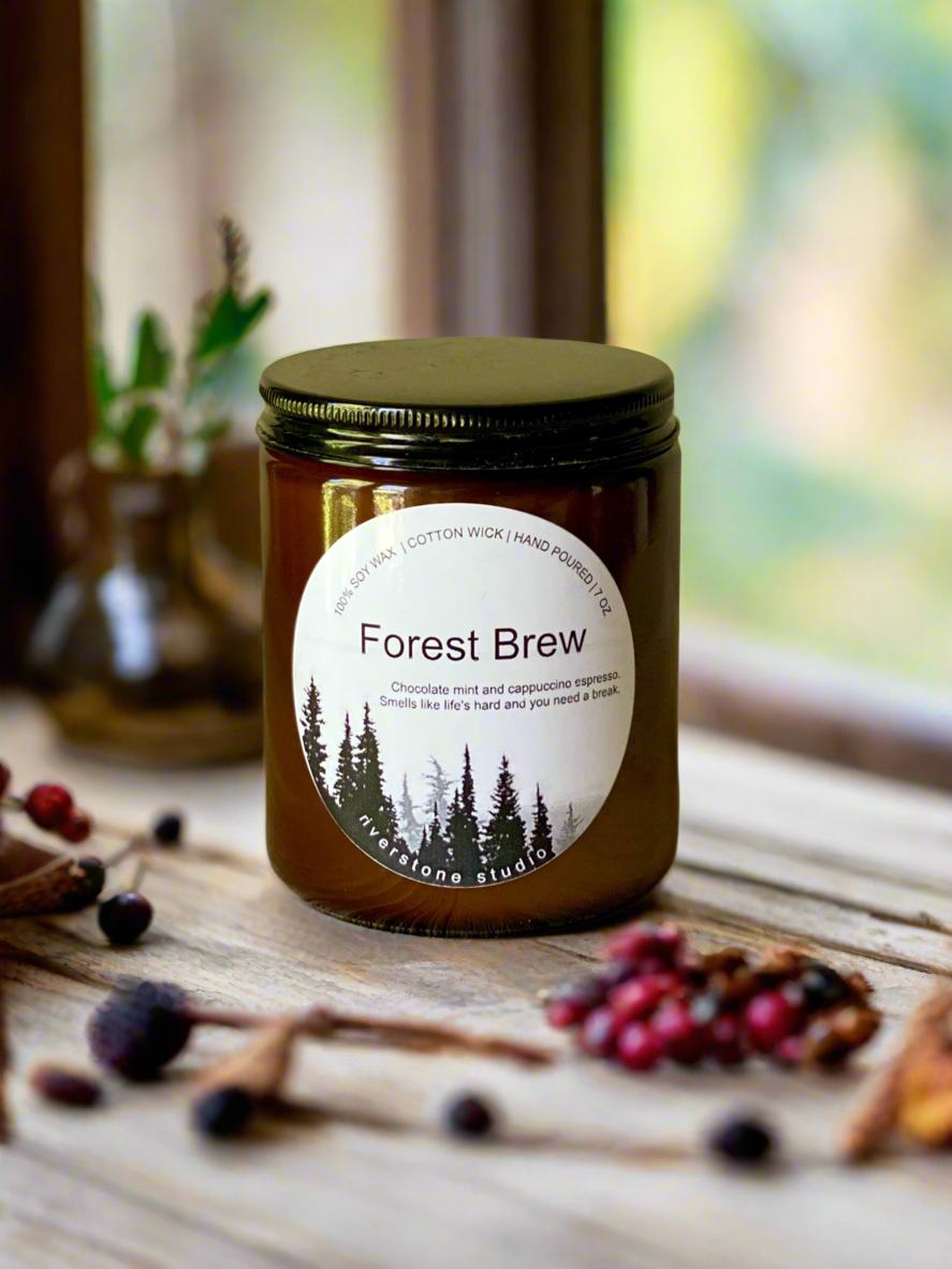 Forest Brew, Hand Poured 100% Soy Wax Candlees