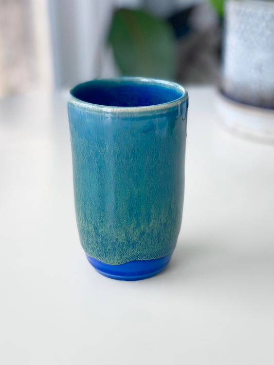Blue and Green Tumbler, 14oz no.17