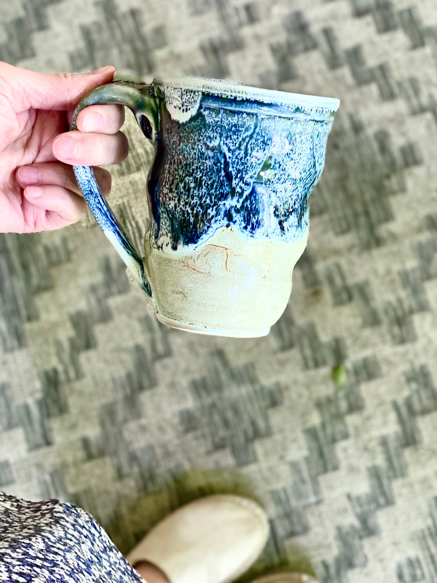 Black and White Granite Mug, 14oz no.22