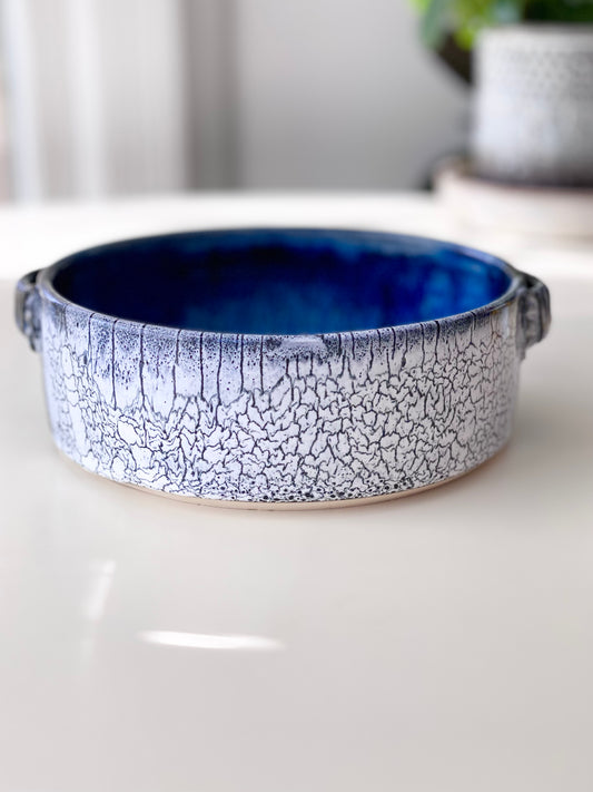 Black, White & Blue Bowl, 7.5”x2.5”, no.54