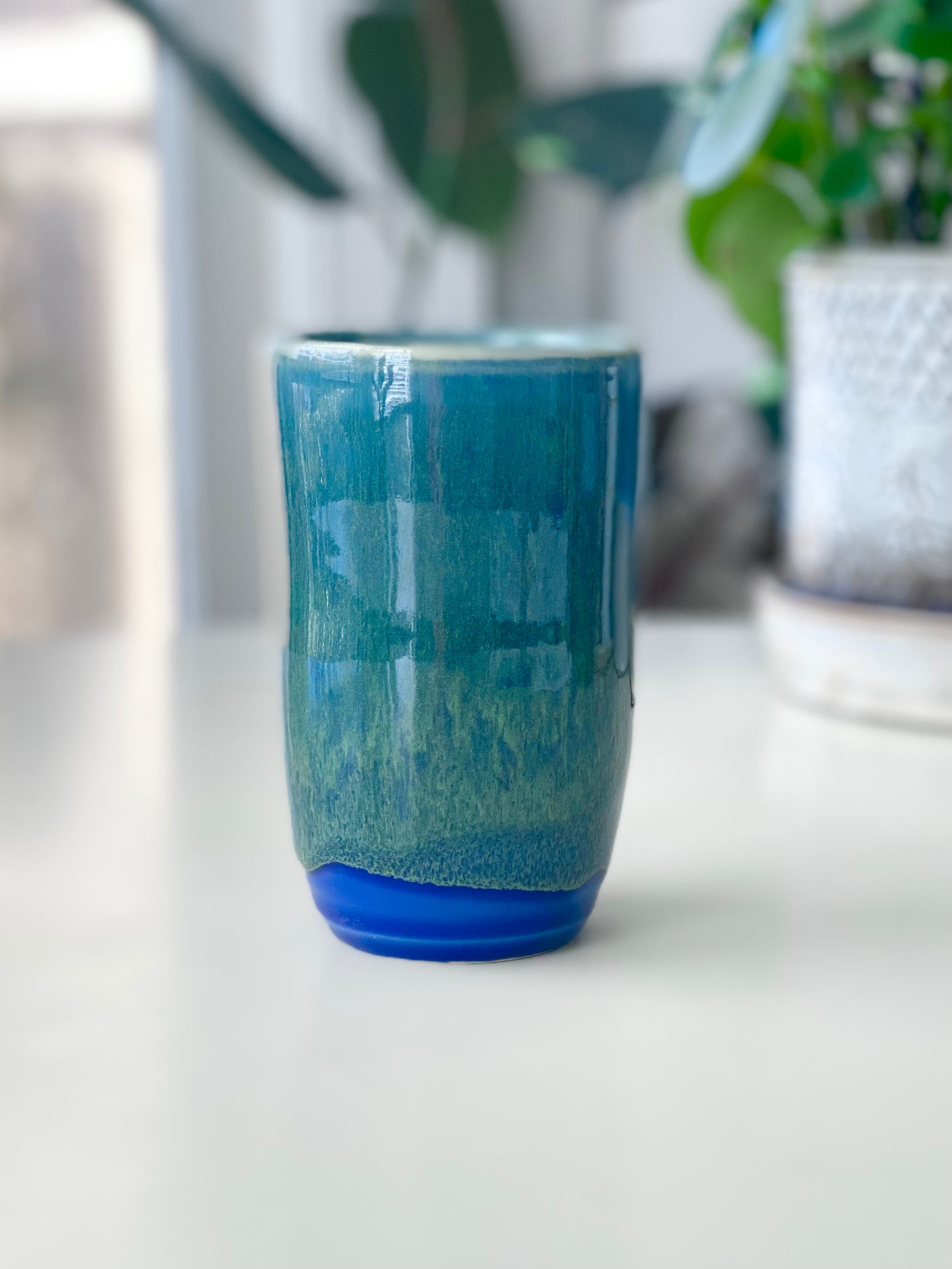 Blue and Green Tumbler, 14oz no.17