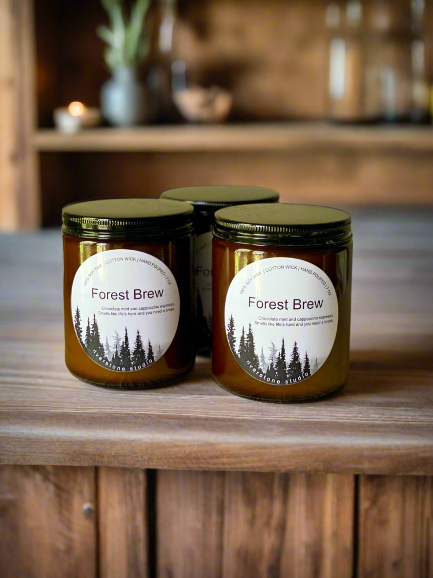 Forest Brew, Hand Poured 100% Soy Wax Candlees