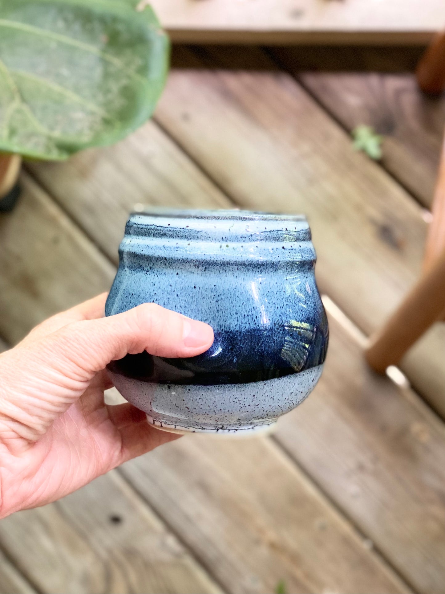 Black and White Granite Thumb Cup, 14oz no.20