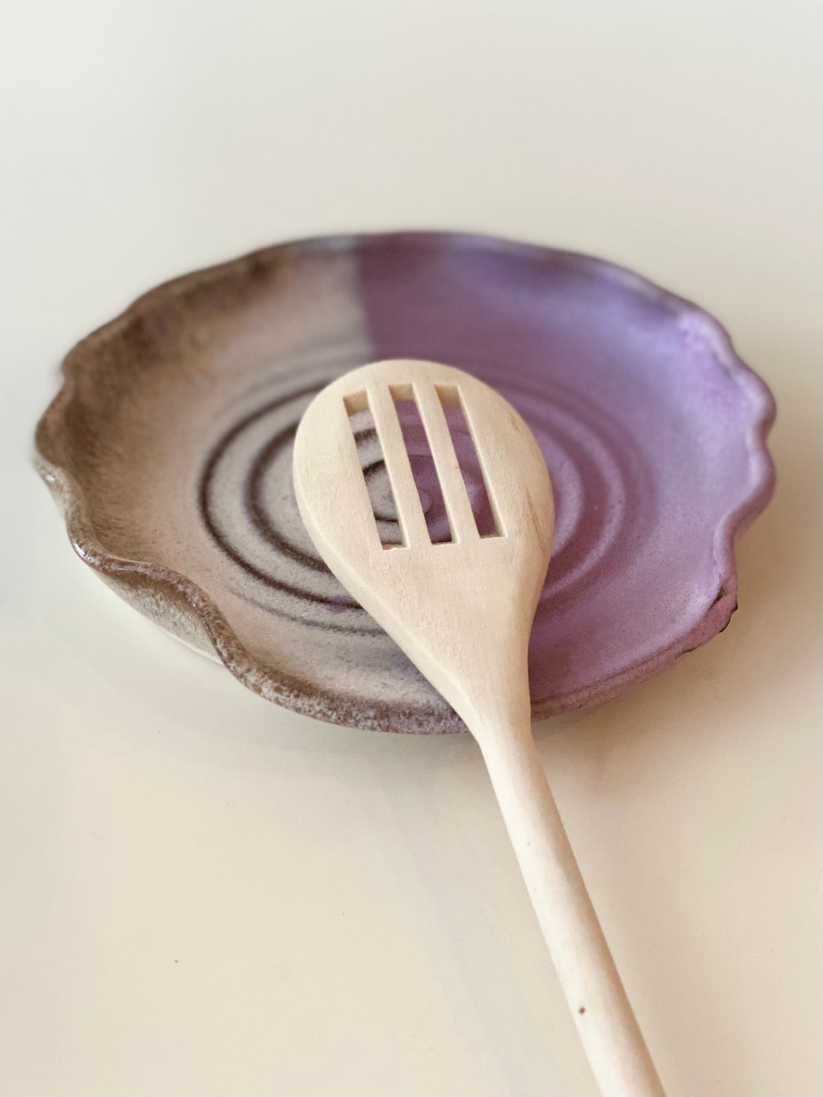 Pink Sierra Spoon Rest, 6.5”w, no.16