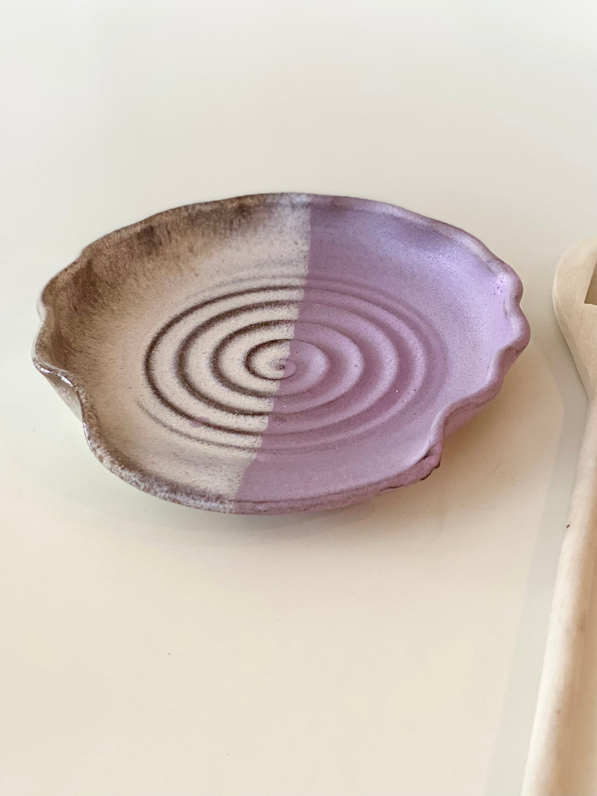 Pink Sierra Spoon Rest, 6.5”w, no.16