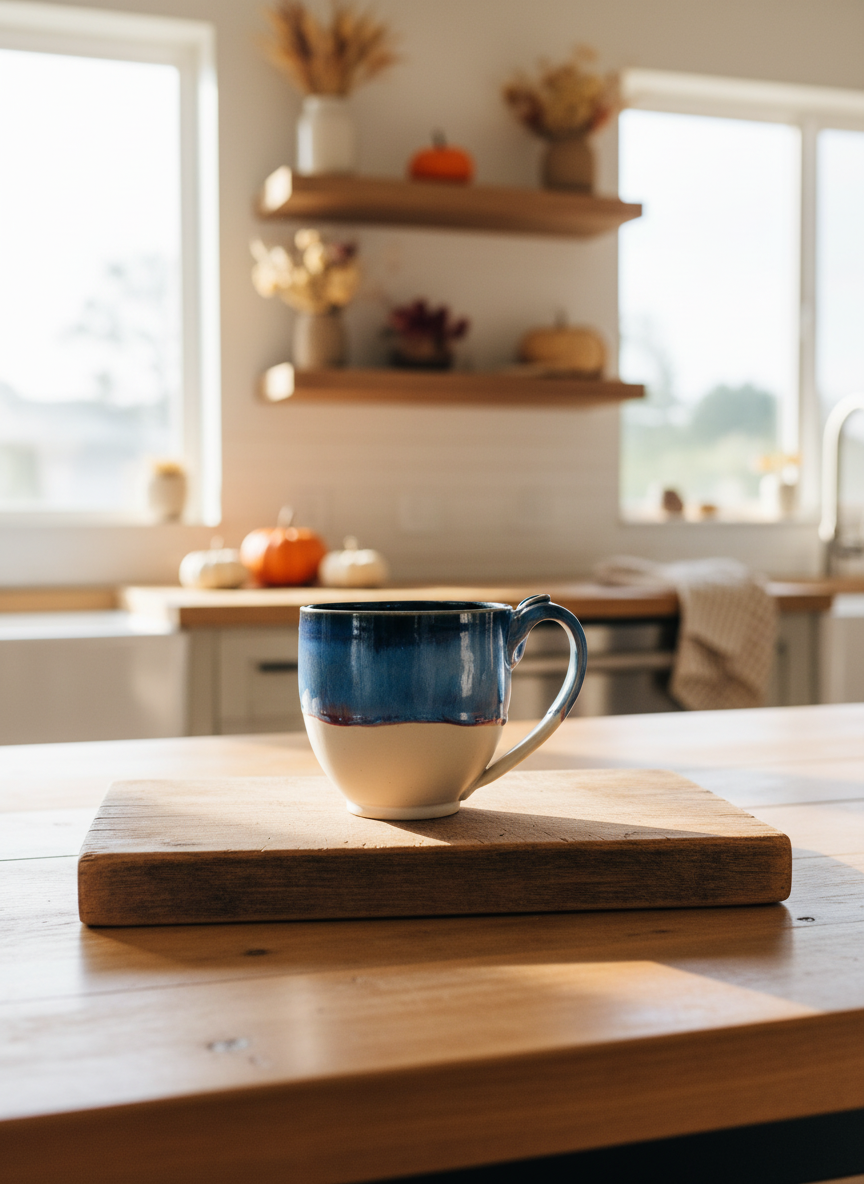 Blue and White Mug, 20oz, no.30