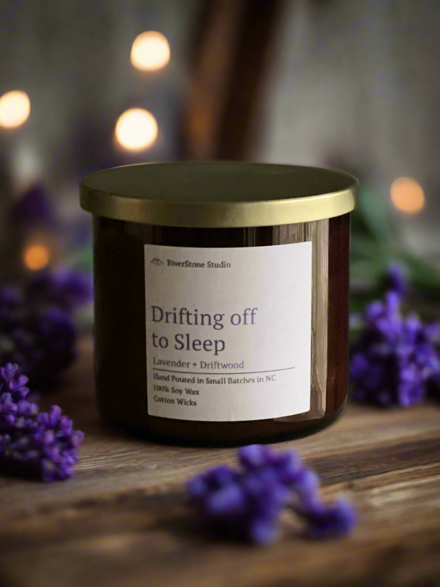 Drifting off to Sleep Candle, Hand Poured 100% Soy Wax Candle, 18oz