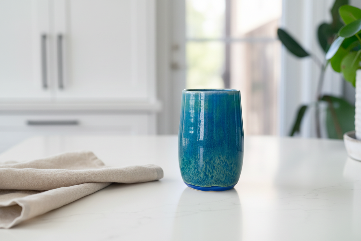 Blue and Green Tumbler, 14oz no.18
