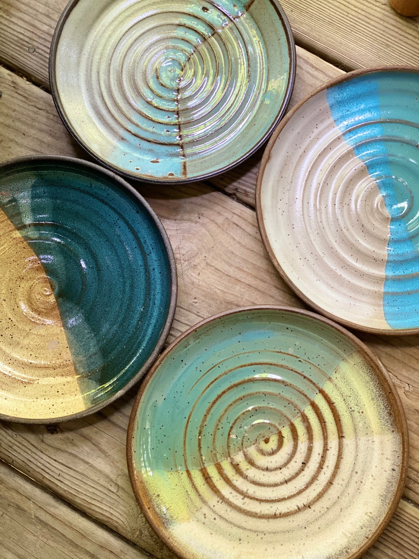 Set of 4 Plates, 8”-8.5” diameter
