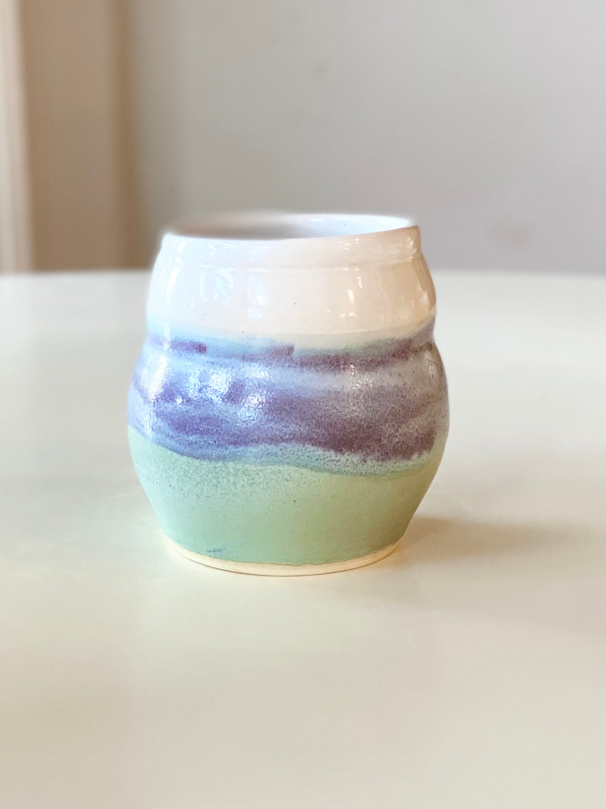 Purple Sage Tumbler, 12oz, no.34 (discounted due to rim being uneven, normally $40)