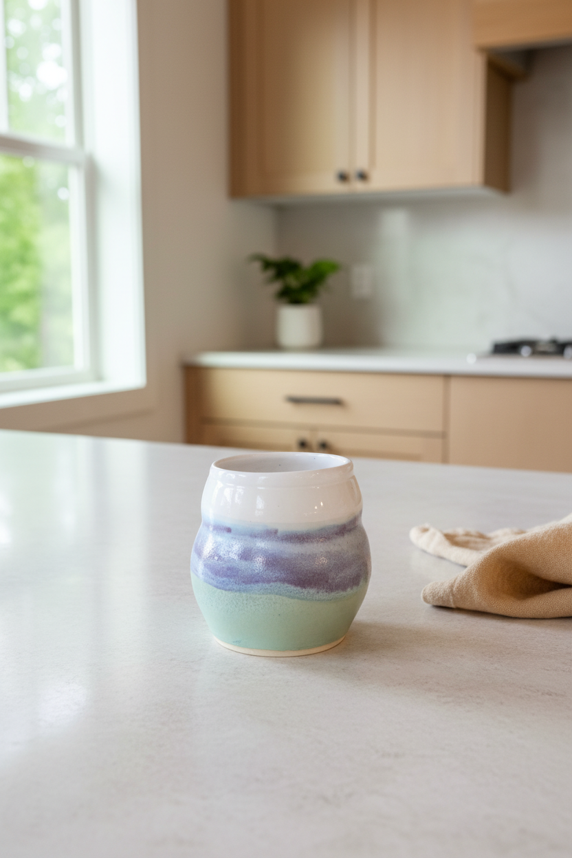 Purple Sage Tumbler, 12oz, no.34 (discounted due to rim being uneven, normally $40)
