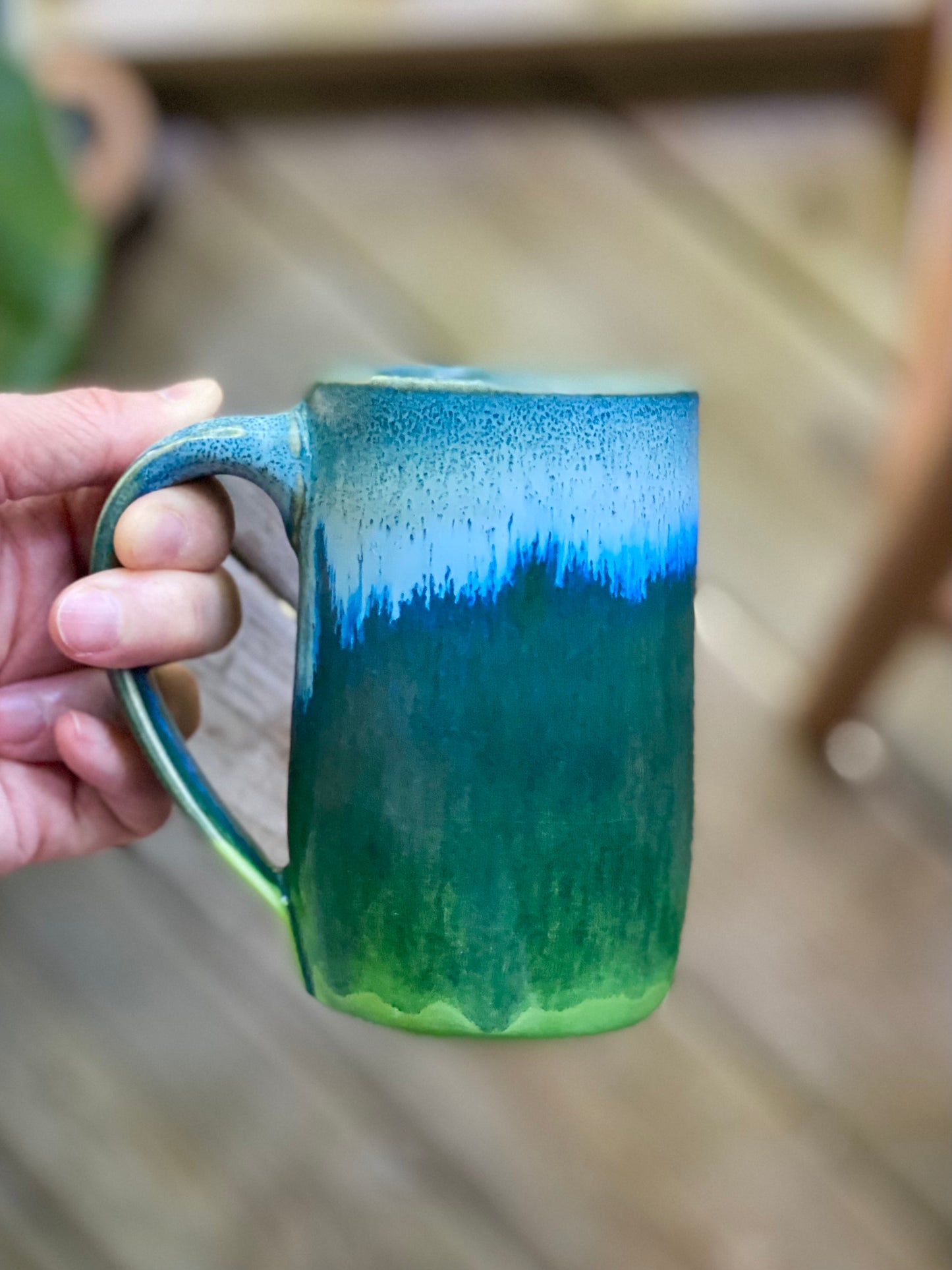 Blue and Green Mug, 12oz no.13