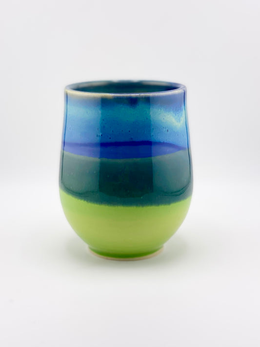 Blue and Green Cup, 12oz no.14