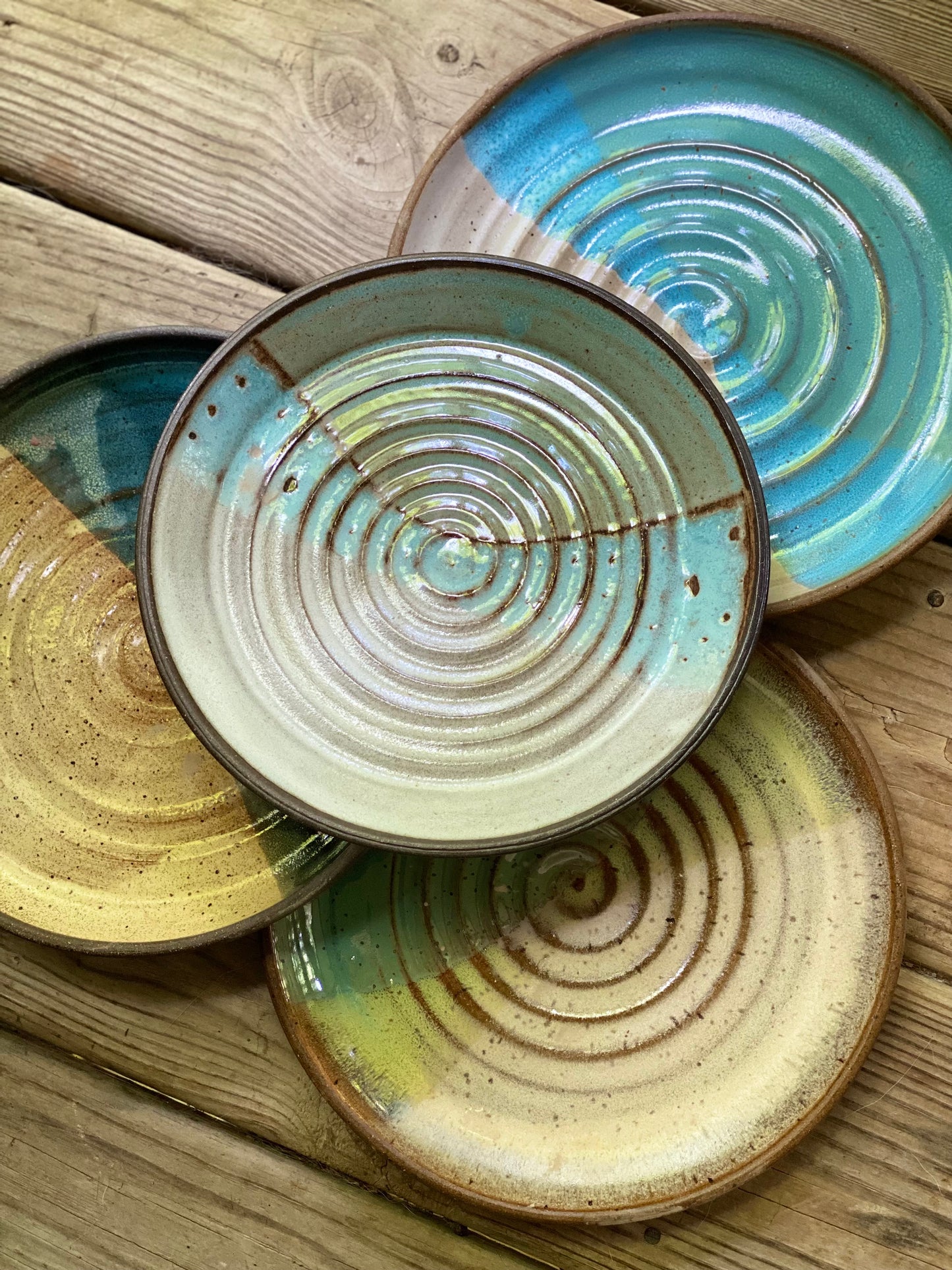 Set of 4 Plates, 8”-8.5” diameter