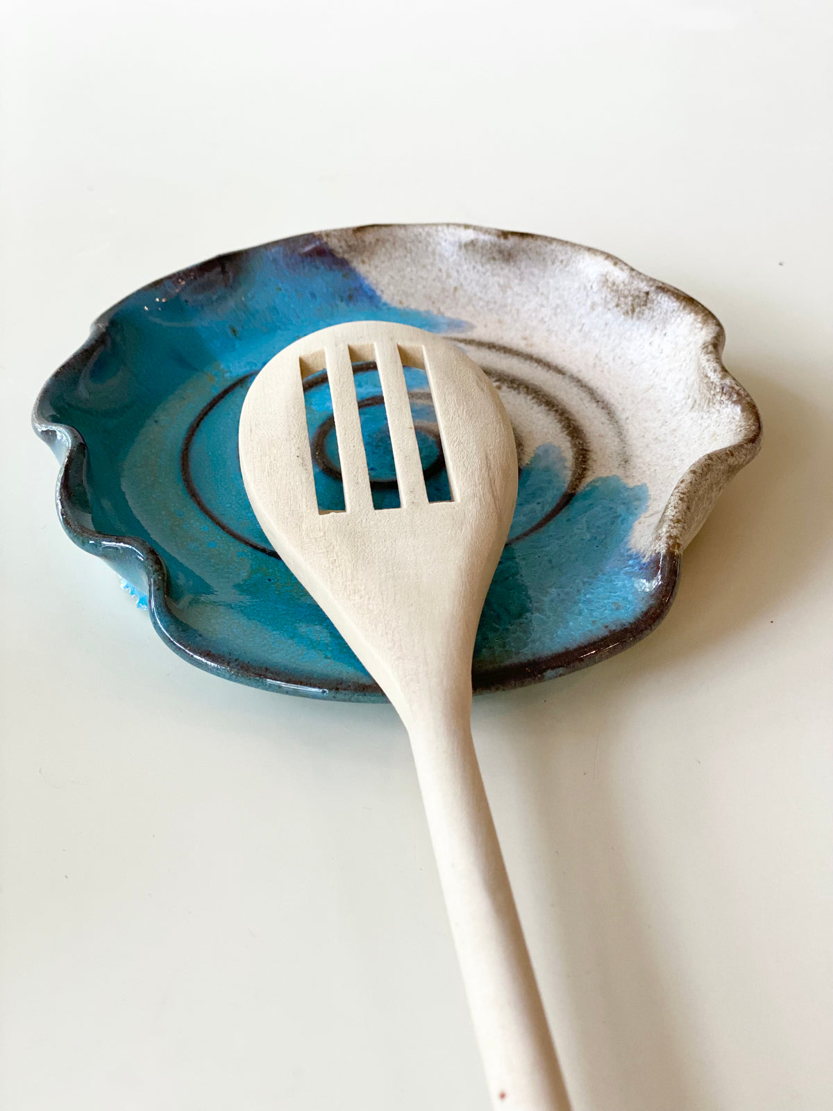 Tide Pool Spoon Rest, 5.75”w, no.29