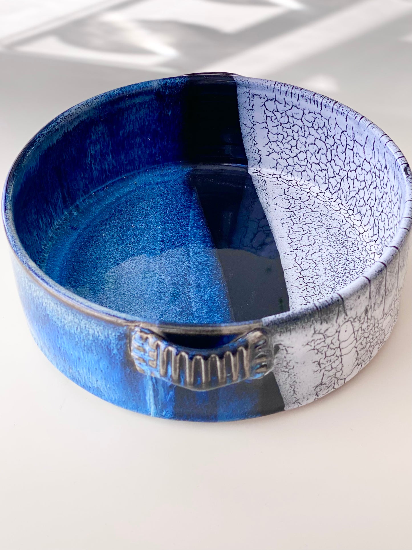 Black, White & Blue Bowl, 7.5”x2.5”, no.54