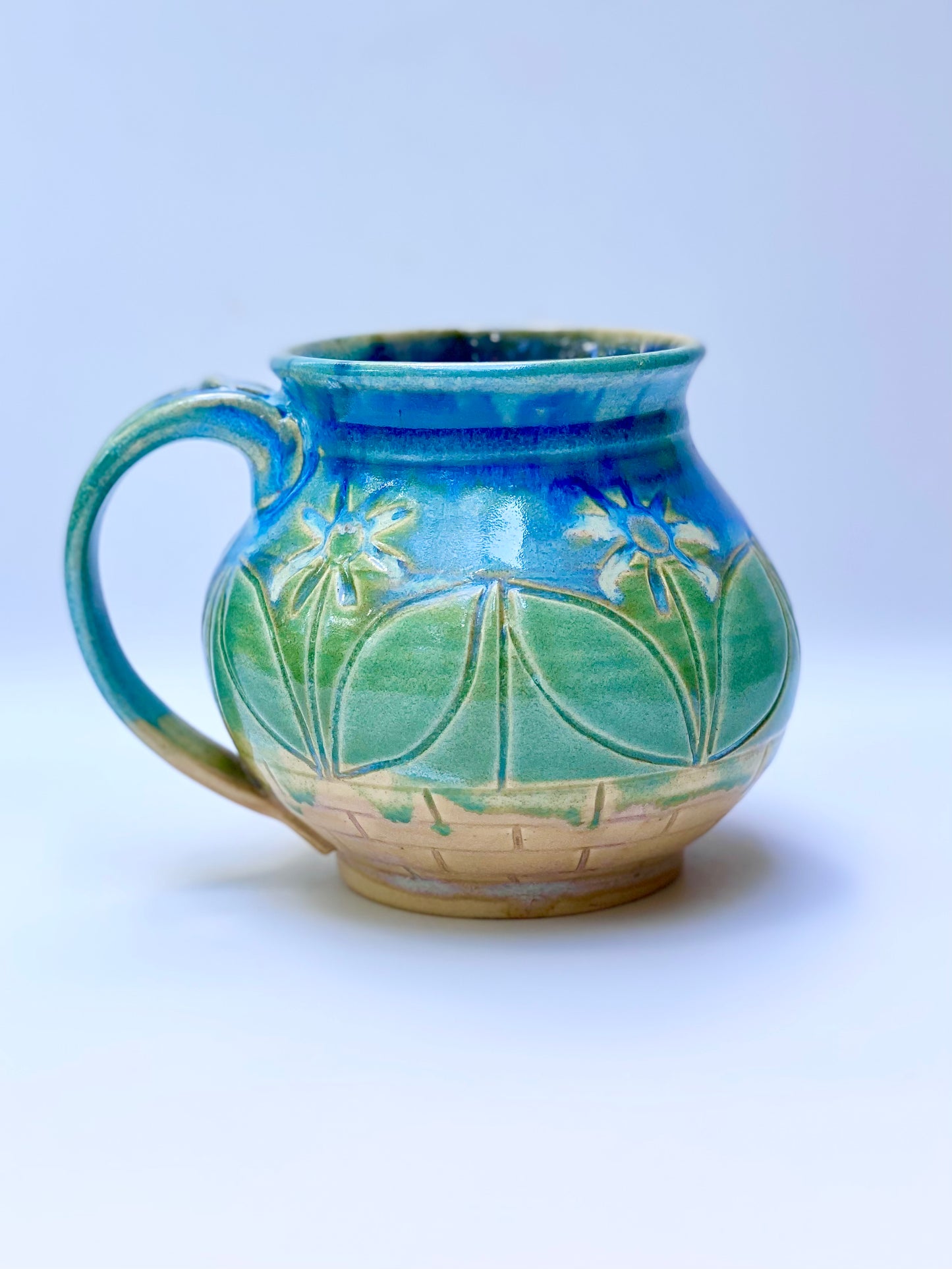 Green and Blue Mug, 19oz, no.10