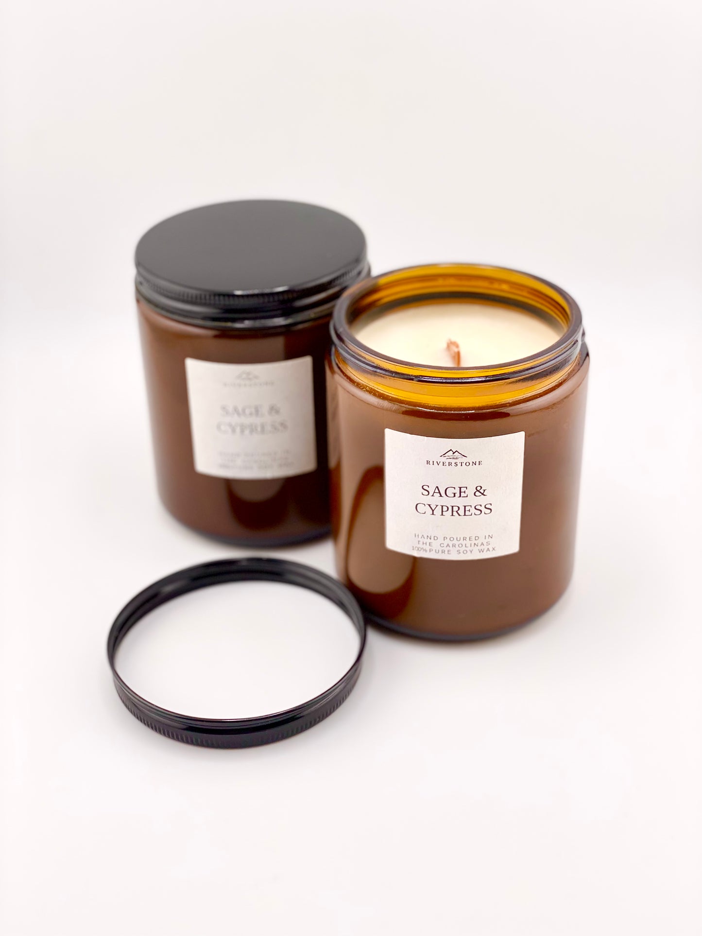 Candle, Sage & Cypress – Hand Poured Soy Candle | 100% Soy Wax