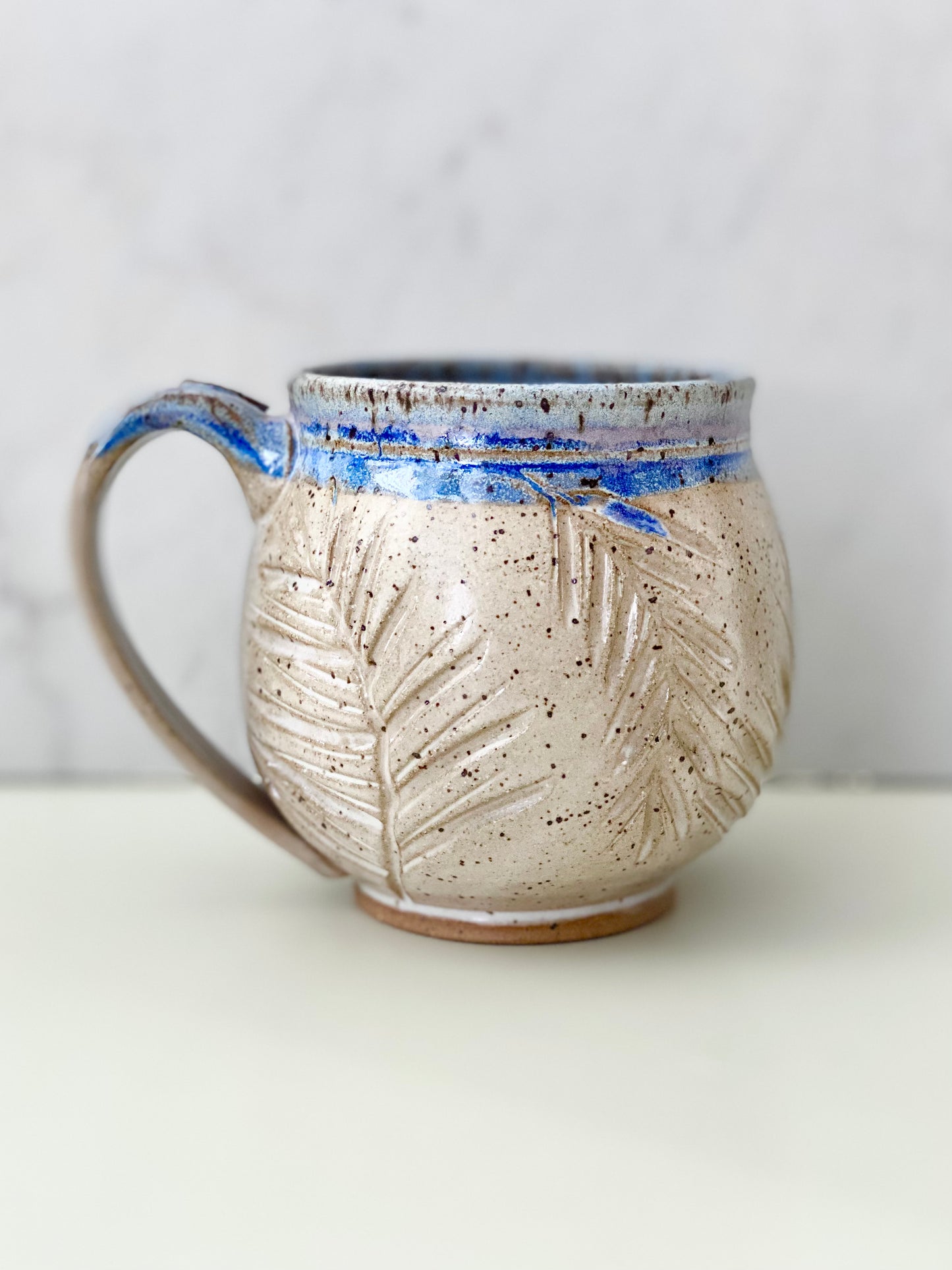 Mug, Carved Orgnic Design, 16oz