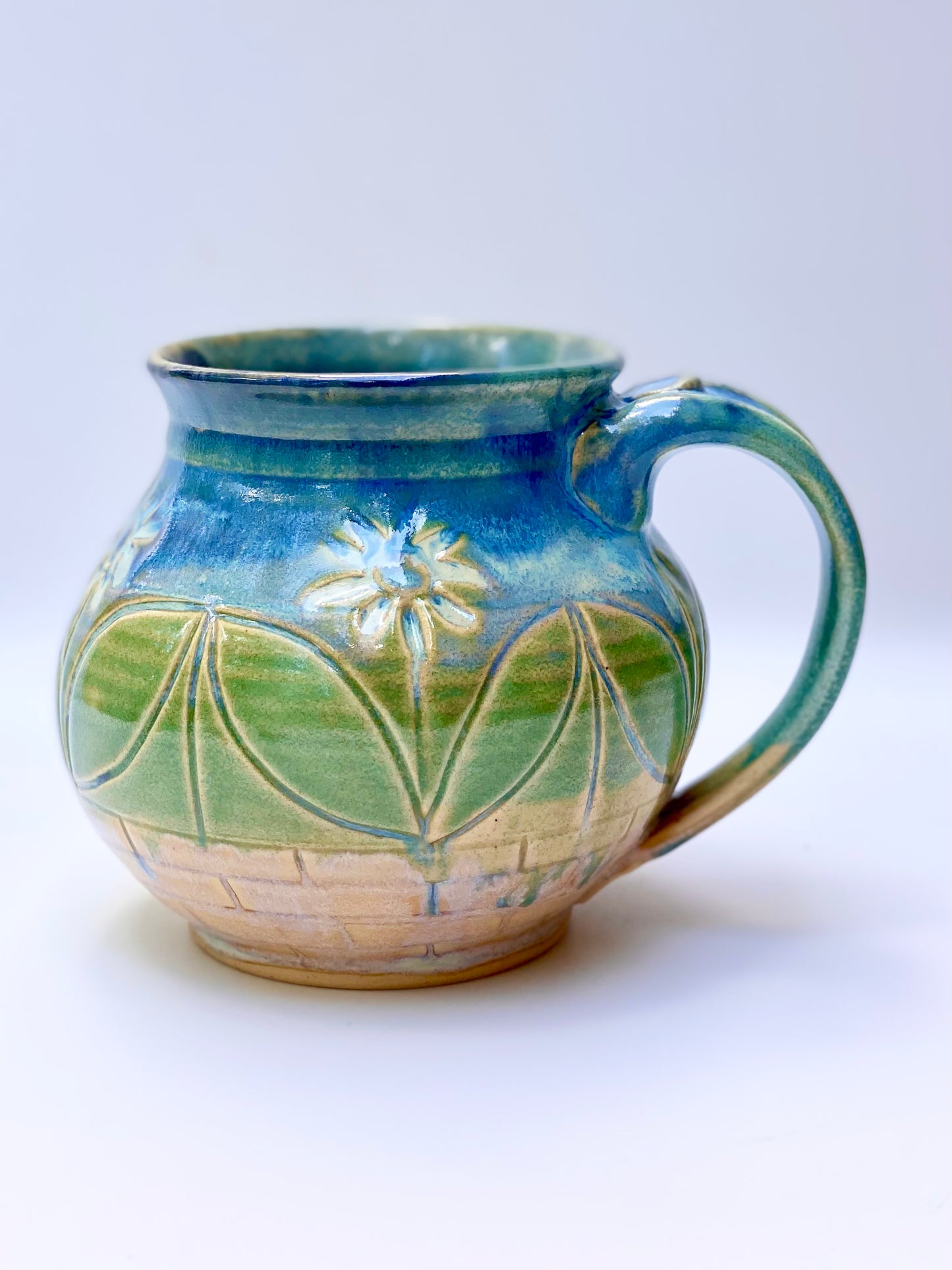 Green and Blue Mug, 19oz, no.10