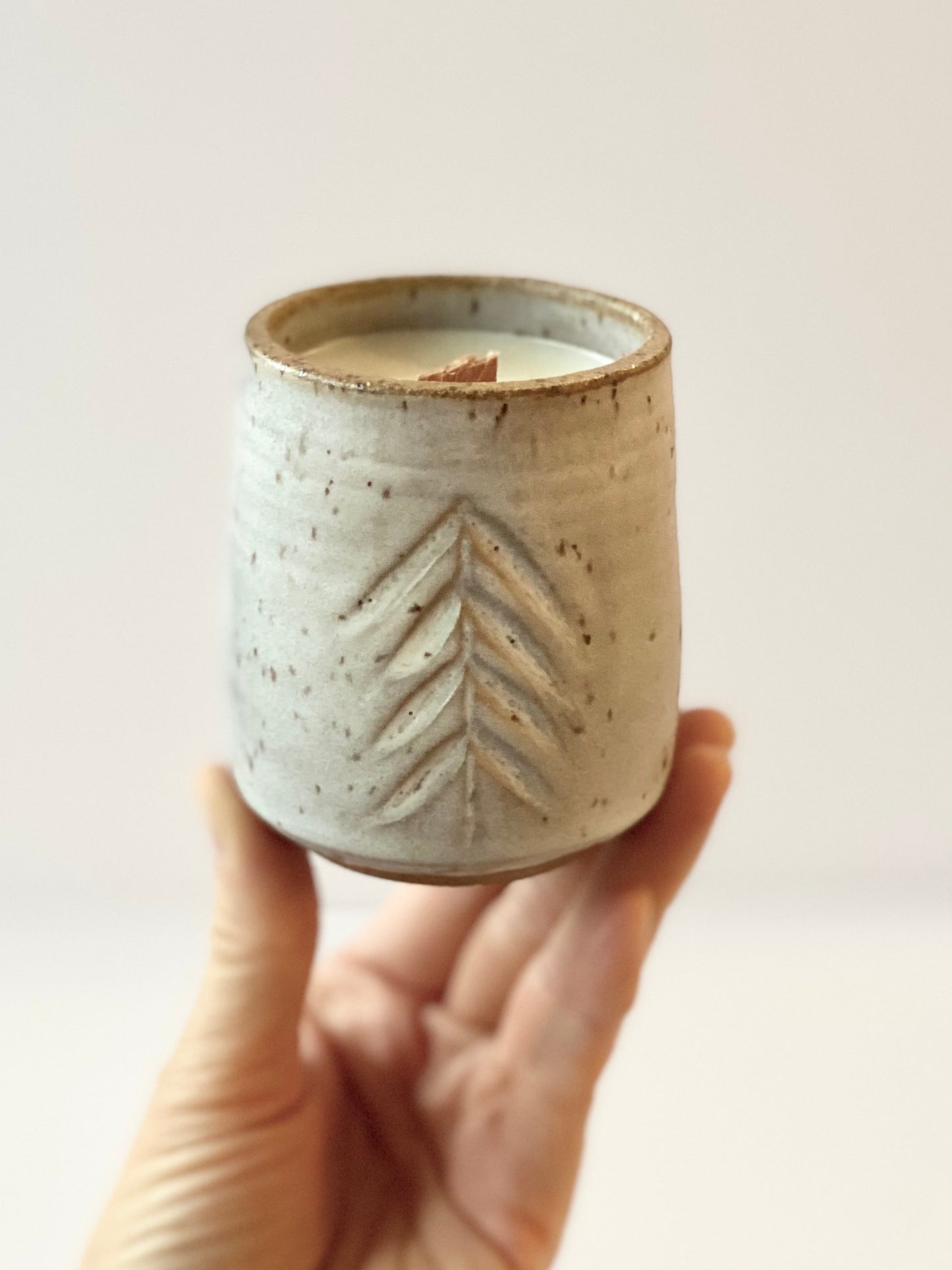 Rosemary Sage, Hand Poured 100% Soy Wax Candle, Wooden Wick, 5oz