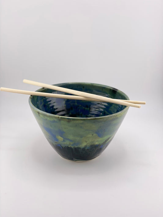 Ramen Bowl 6.5”w x 4”ht (second due to glaze drips that were ground off, normally $50)