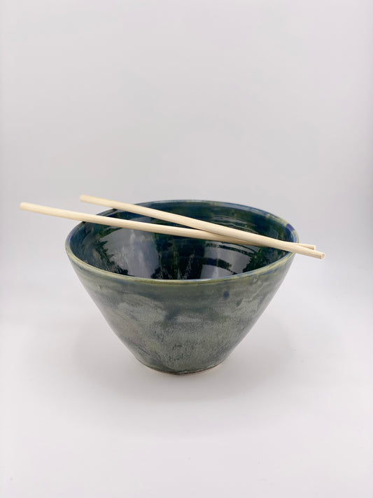 Ramen Bowl 6.5”w x 3.5”ht (second due to glaze drips that were ground off, normally $50)