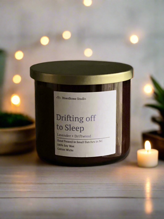 Drifting off to Sleep Candle, Hand Poured 100% Soy Wax Candle, 18oz